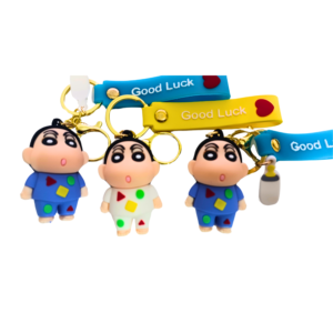 Shinchan Good Luck Silicone Keychains